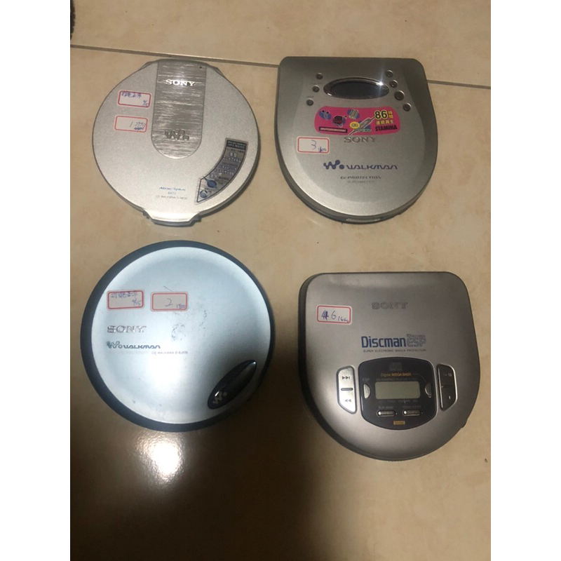 Sony  CD隨身聽 CD-R/RW 型號D-NE10 D-EJ785 D-E777 D-E404稀少 老件 功能正常