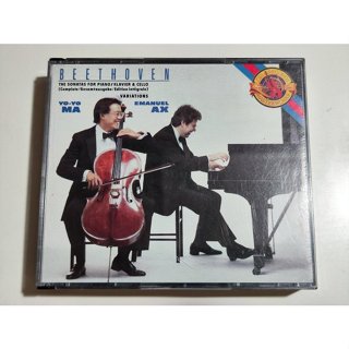 馬友友 Emanuel Ax Beethoven 貝多芬 大提琴奏鳴曲 2CD CBS USA美版 內圈刻字 無IFPI