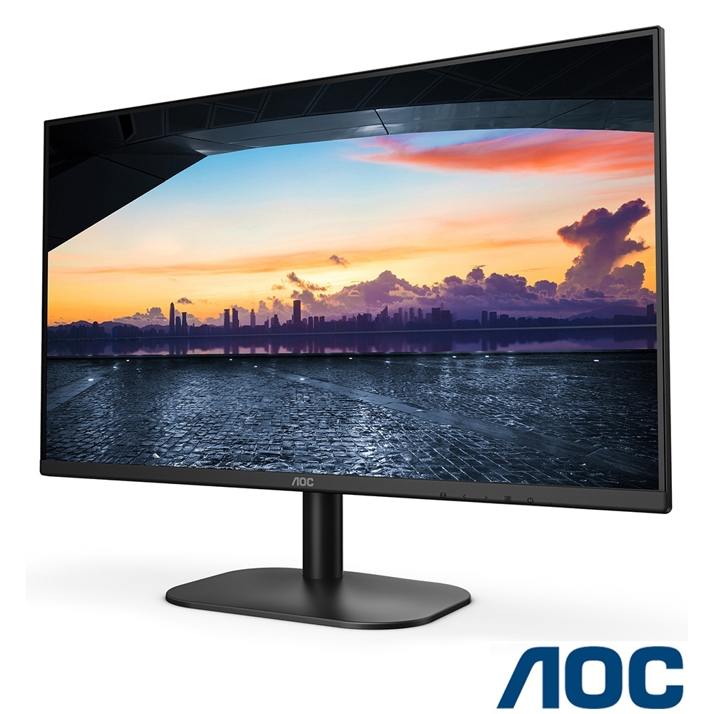 AOC 24B2H2 (24型/IPS/100Hz/HDMI/4ms/喇叭) 平面窄邊框廣視角螢幕 抗藍光