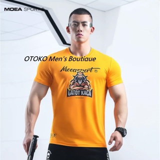 【OTOKO Men's Boutique】MOEA SPORT 墨立方:橘黃色運動T恤／健身運動(台灣獨家代理)
