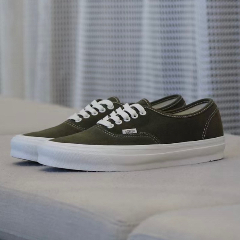 【NULL】VANS VAULT 休閒鞋 OG AUTHENTIC 橄欖綠 麂皮 板鞋 滑板鞋 運動鞋 懶人鞋 帆布鞋