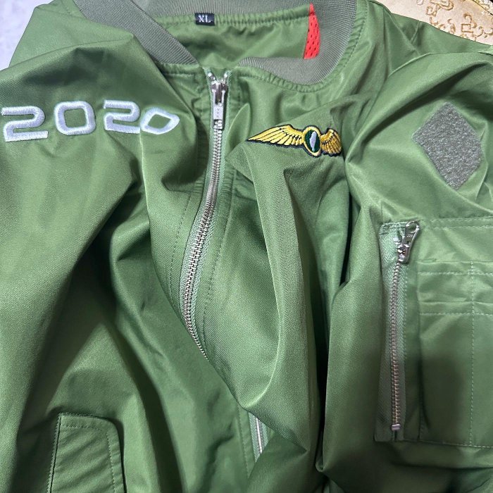 絕版限量 沒穿過 2020 台灣要贏 勝選 DPP 小英 飛行外套 飛行夾克 軍綠色 XL