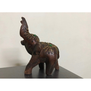 早期 國外 木製 大象 雕像 模型 公仔