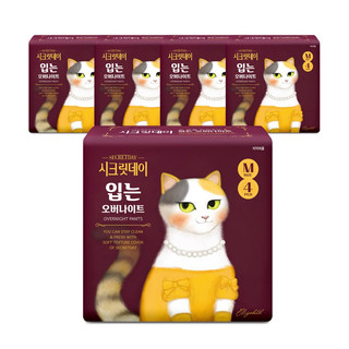 secretday 夜用型衛生褲M號（4入*5組）