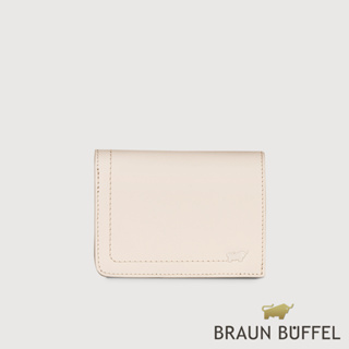 【BRAUN BUFFEL 德國小金牛】台灣總代理 娜娜 名片夾-粉筆白/BF810-141-CK