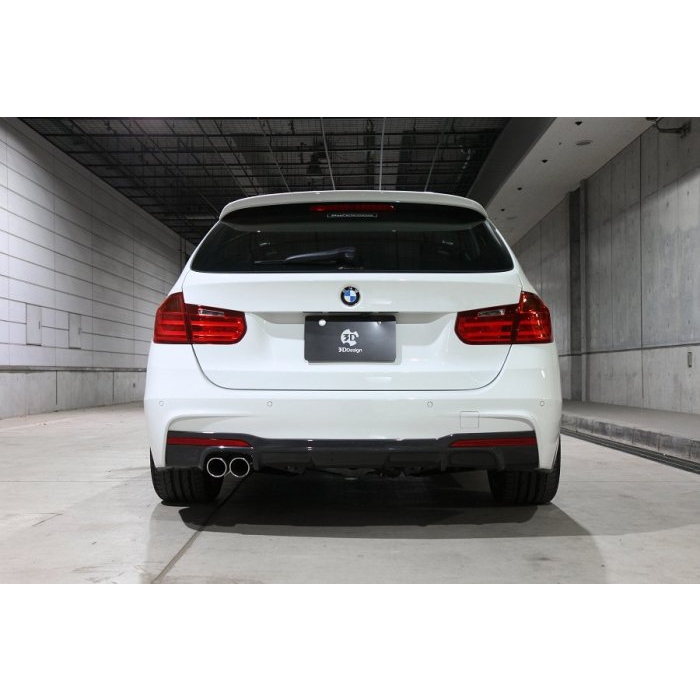 3D design BMW F30/F31 M-sport 用於 2 個尖端 (335i) 的後擴散器【YGAUTO】