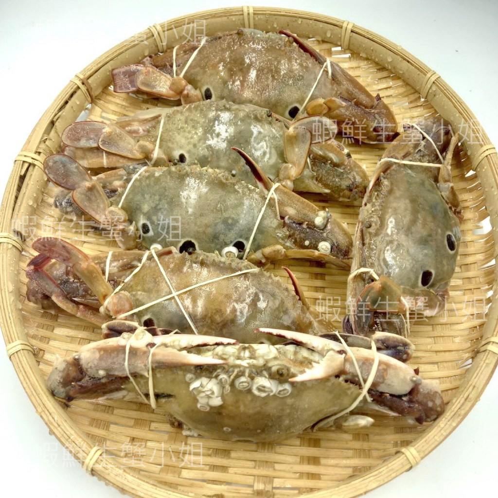 【海鮮7-11】三點蟹(公) 一包6隻 每隻150-200克 *隻隻飽滿,平價又美味。 **每包280元**