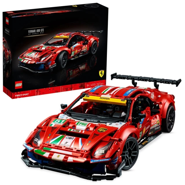 LEGO 42125 LEGO 樂高 法拉利Ferrari 488 GTE超跑積木組 樂高盒組 樂高積木