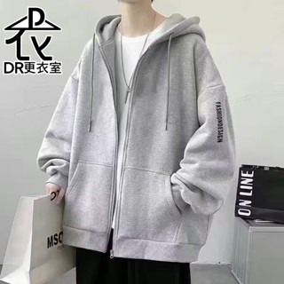 最後出清▼DR更衣室-連帽外套 休閒簡約英文寬鬆長袖夾克 大尺碼5XL 男生衣服 外套男 休閒夾克【NL683174】