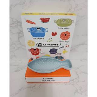 全新品 LE CREUSET 鮮魚盤/小/銀灰藍/盤/魚盤/藍