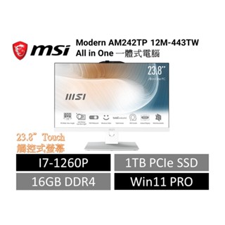 微星 MSI AIO All in One 觸控 一體式電腦 Modern AM242TP 12M-443TW