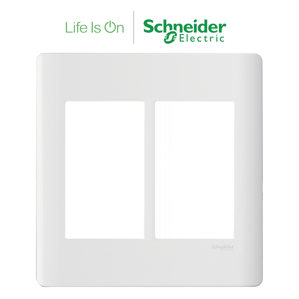 【Schneider Electric施耐德】ZENcelo系列 經典白 3模組安裝架與蓋板(雙連)
