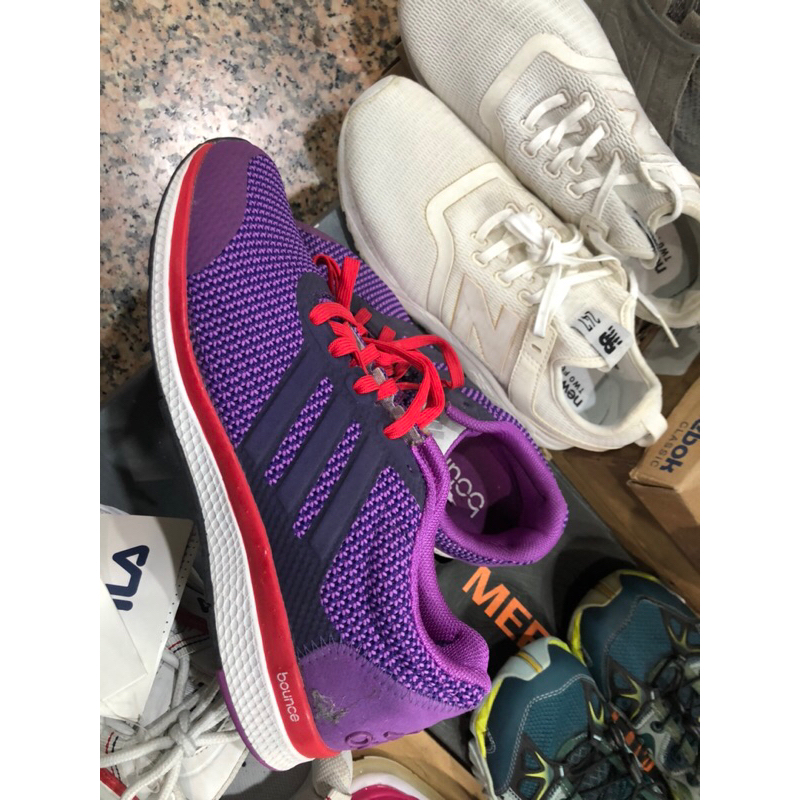 出清特賣 過季 零碼 展示鞋 愛迪達 adidas 紫色 慢跑鞋 休閒鞋 女 BA8499