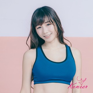 【Kanier卡妮兒內衣】輕盈小挖背支撐運動內衣(藍/灰/芋)M-Q