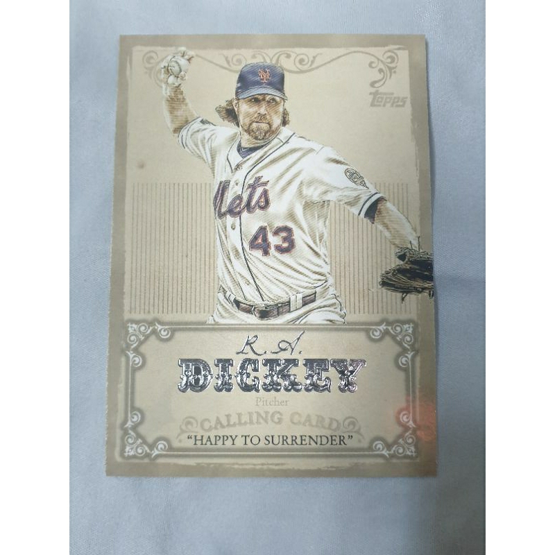 2013 Topps Calling Cards #CC9 R.A Dickey New York Mets