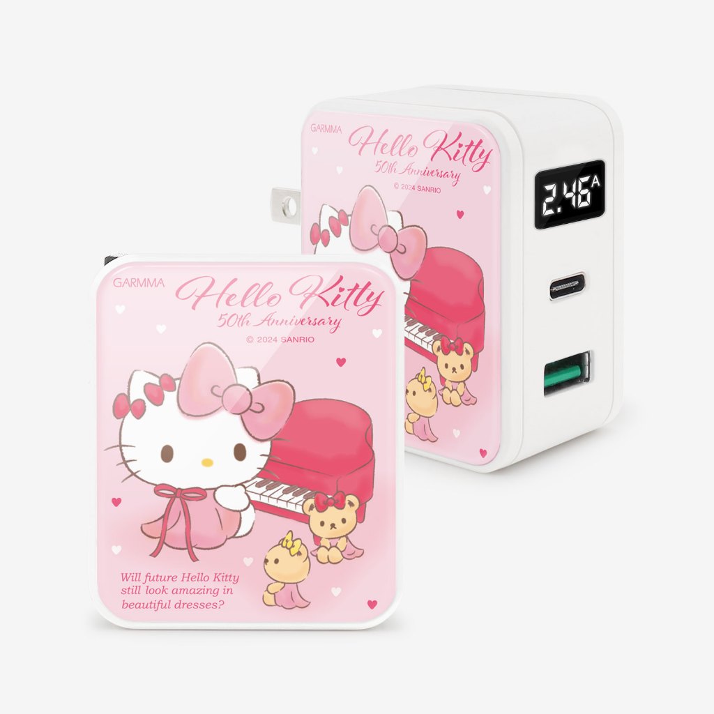 GARMMA Hello Kitty Type-C & USB PD快充雙孔充電器 未來系列