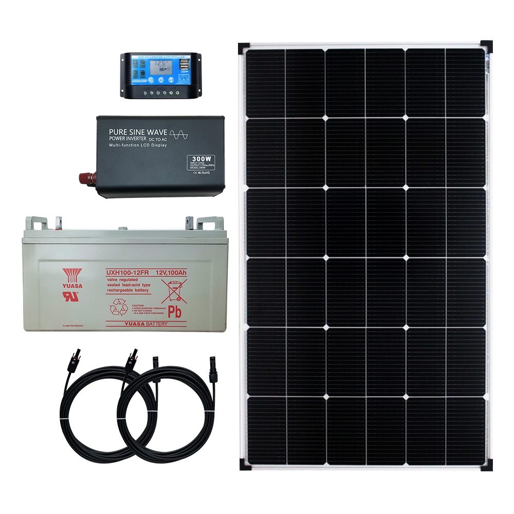 【傑太光能】V-28 太陽能12V轉110V鉛酸電池300W發電系統 太陽能控制器 蓄電儲電 餐車 DIY 小發電組