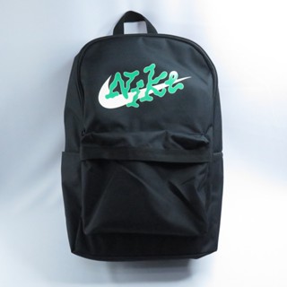 Nike FN0878010 Heritage 後背包 筆電夾層 25L 綠LOGO 黑【iSport愛運動】