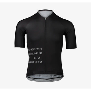 POC Pristine Print Jersey 男款競賽版車衣 黑底白字 / XS號