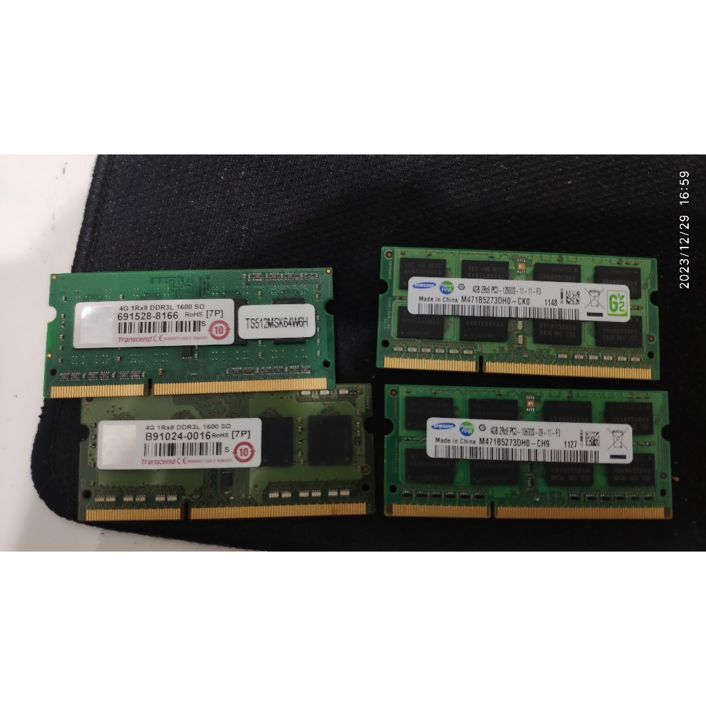 筆電用DDR3-4G記憶體，創見+三星