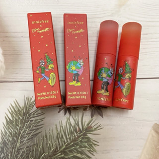 出清💖 現貨不用等Innisfree 2021綠色聖誕 眼影 唇釉、綠茶籽保濕霜組