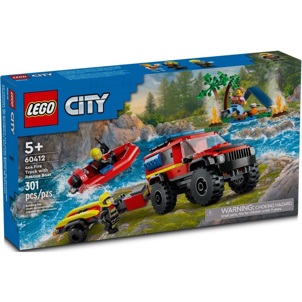 LEGO 60412 四輪驅動消防車和救援艇《熊樂家 高雄樂高專賣》City 城市系列