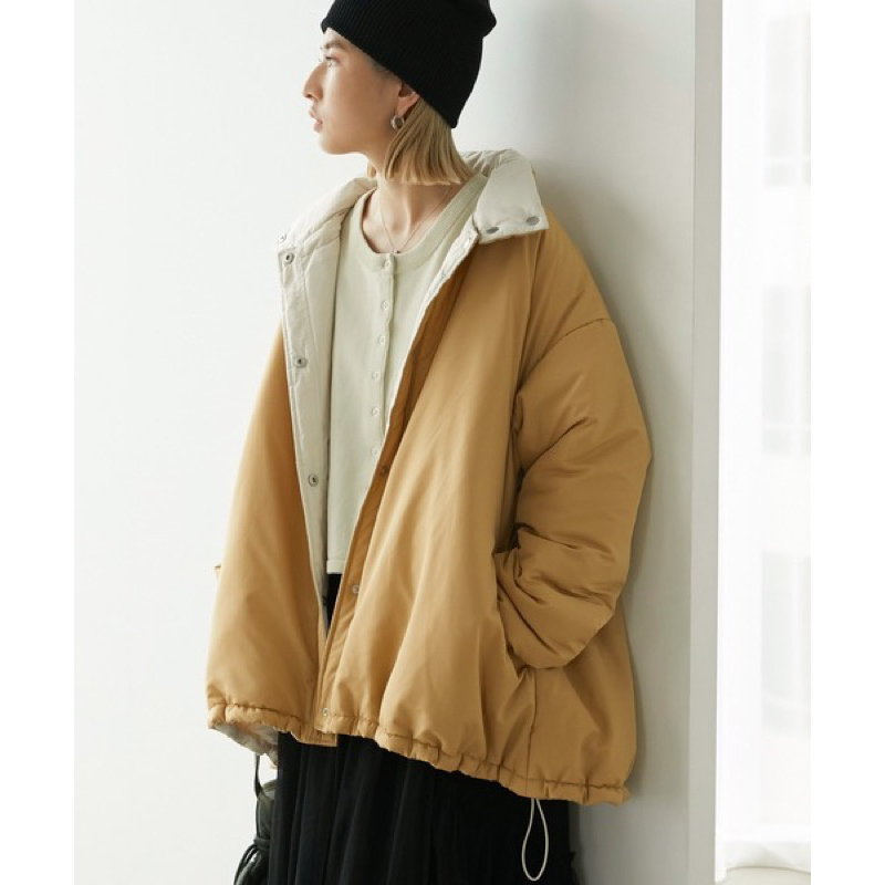 Chaco closet日本直送2way輕量鋪面外套 冬裝保暖領可拆雙色夾棉夾克大衣外套