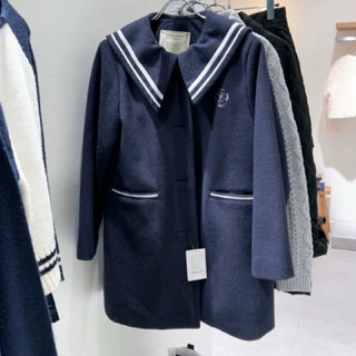 少量商品❤️幸福小舖❤️日本訂單tina 超好看自留款 水手領 學院風 毛呢 厚大衣外套