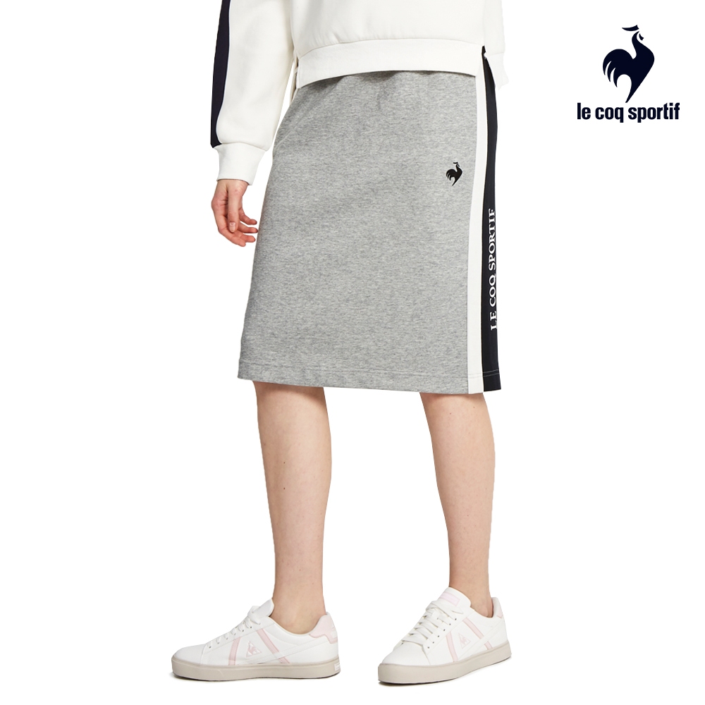 【LE COQ SPORTIF 法國公雞】休閒潮流長裙-女款-麻灰色-LWQ82251