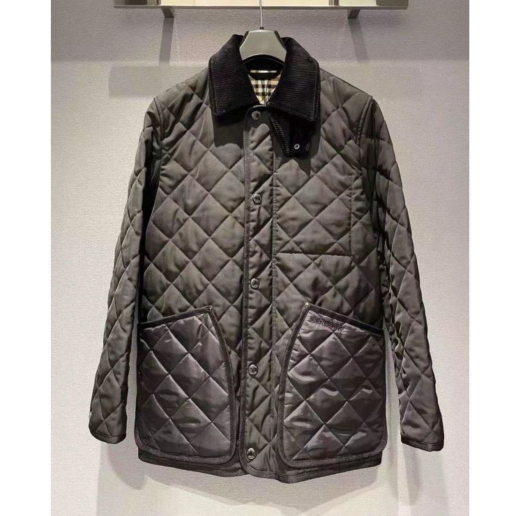 Burberry 80491351 男款絎縫穀倉夾克 黑色 XS/S/M/L《2024季度新品》