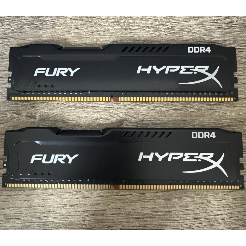 【Kingston金士頓】HypeX Fury 16G DDR4-2400 單支8G 二手良品 原廠終身保固 $700