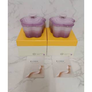 日本購入 絕版色 卡特蘭紫 LE CREUSET 花型烤盅/烤盅/烤皿/碗/杯/花烤盅/花