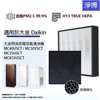 Daikin大金閃流放電空氣清淨機適用MC40USCT MC55USCT-W MC30YSCT MC55USCT7濾網組