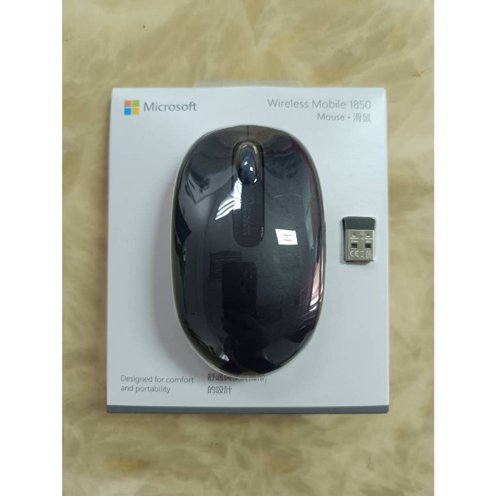 【Microsoft 微軟】全新 1850 無線行動滑鼠 黑