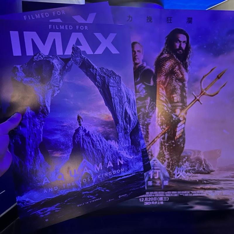 水行俠 失落王國 電影海報 IMAX海報 特典 美麗華DC A3海報 厚紙 亮面