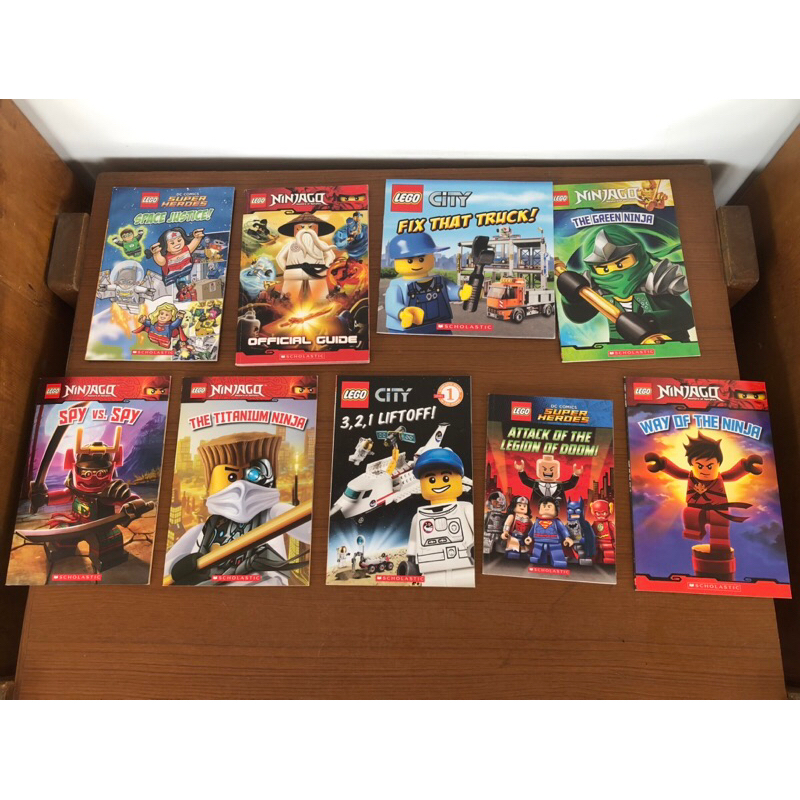 絕版 91 LEGO 樂高 9本彩色故事本 合售2 英語 繪本 兒童 故事書 忍者