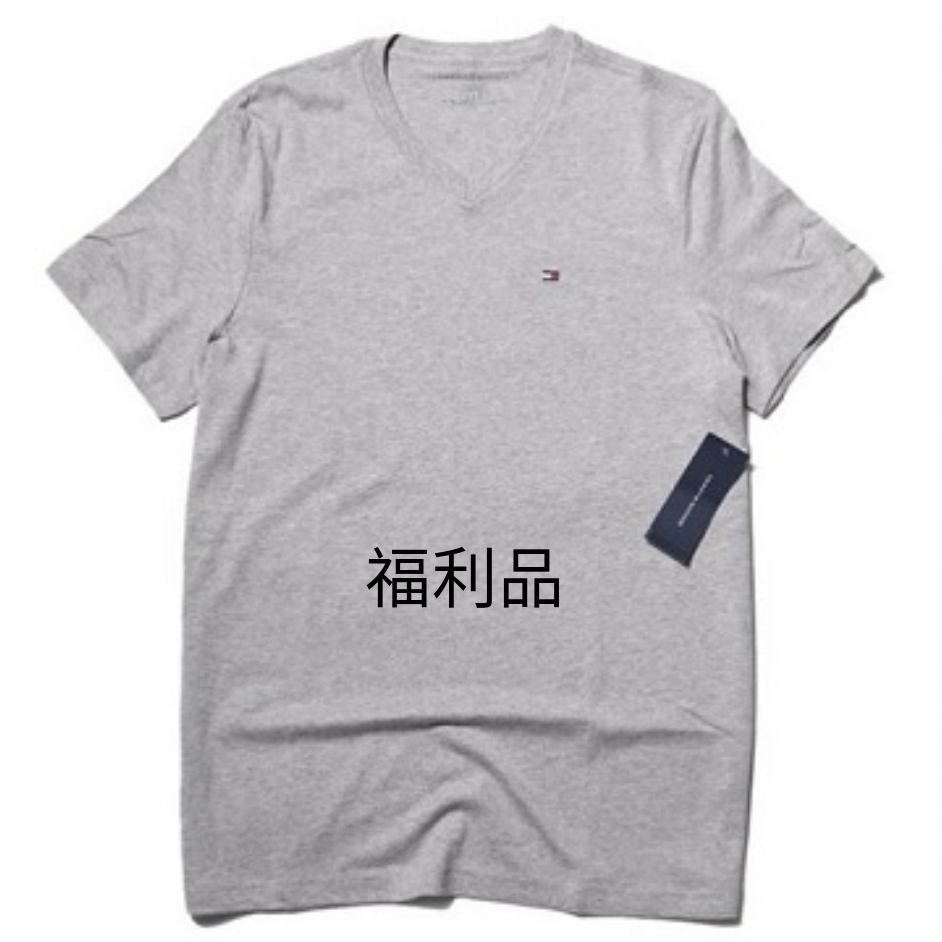 福利品 tommy 短袖上衣 有汙漬 09t2225 灰色 尺寸M