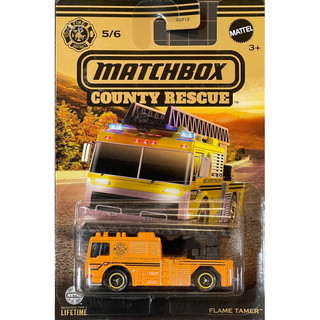 美泰matchbox火柴盒 城市營救 COUNTY RESCUE 消防 雲梯車 FLAME TAMER