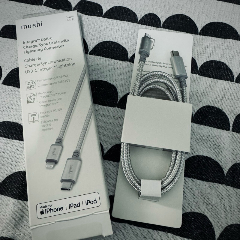 Moshi Integra USB-C to Lightning 傳輸編織線 （1.2m） iphone充電線