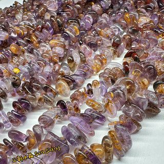 紫鈦不規則鍊 紫鈦 紫鈦晶 帶極光 紫鈦高等級 🌠三新水晶🌠 紫鈦碎石 極光 隨意形 打洞碎石 Amethyst