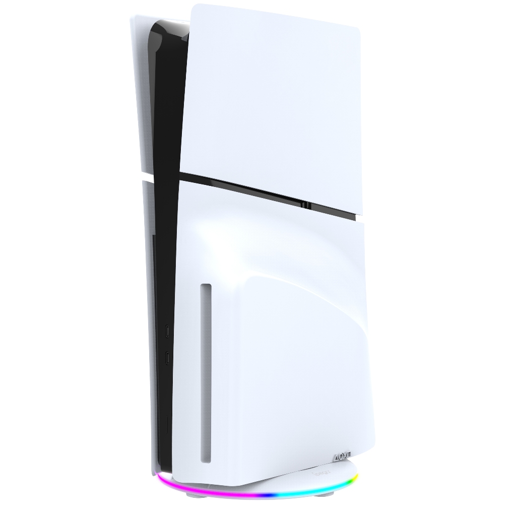 PS5 SLIM主機直立架RGB酷炫燈螺絲固定穩固 IPEGA-P5S025S