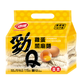 鄉傳勁Q關廟麵-牛肉麵專用 750g／鄉傳勁Q雞蛋關廟麵(1000g)