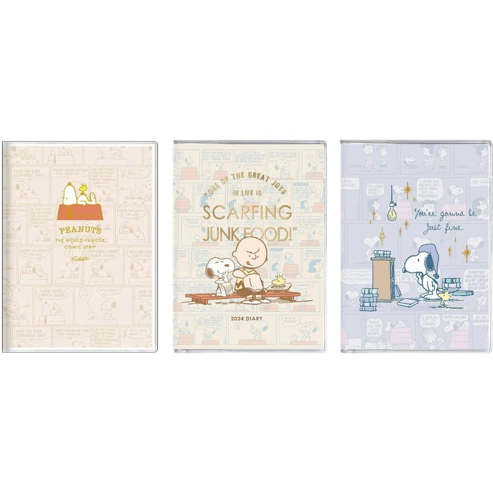 ｜現貨｜日本製 Snoopy 史努比 漫畫風 2024 手帳 行事曆 年曆 記事本 B6 Calendar