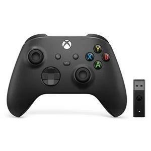 *微軟Xbox無線控制器（磨砂黑)+ Windows 10專用無線轉接器套組 •專用的分享按鈕