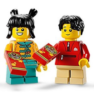 LEGO 80113 拆售 人偶 孫子 + 孫女 (含手持配件如圖片)