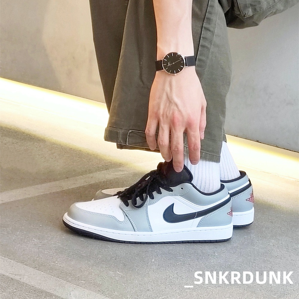 Nike Air Jordan 1 Light Smoke Grey 灰白色 男女同款 中筒 553558-030