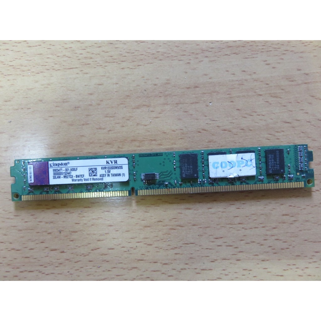 D.桌上型電腦記憶體-金士頓KVR1333D3N9/2GB DDR3 1333 PC10600 終身保固 直購價50