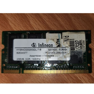 RAM 記憶體筆電用 Infineon 256MB, DDR,133MHz CL2