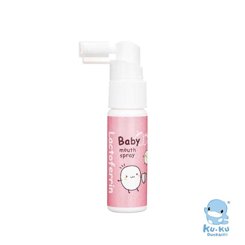 酷咕鴨 寶寶乳鐵蛋白潔牙噴霧20ml-草莓口味
