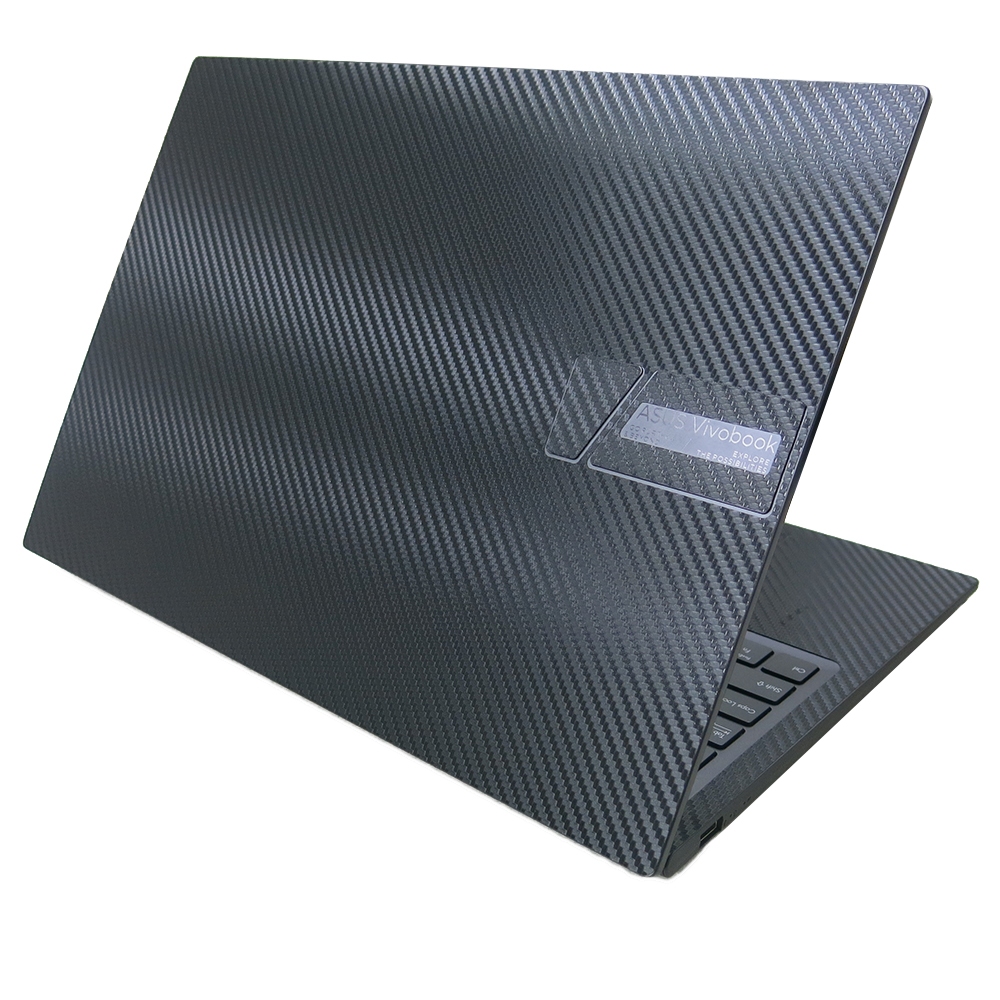 【Ezstick】ASUS Vivobook 16X S3604 S3604VA 黑色卡夢機身貼(上蓋、鍵盤週圍、底部貼